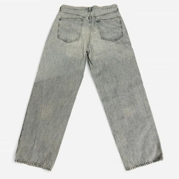 Agolde Blue Criss Cross Straight Leg Jeans High-Rise - Picture 3 of 6